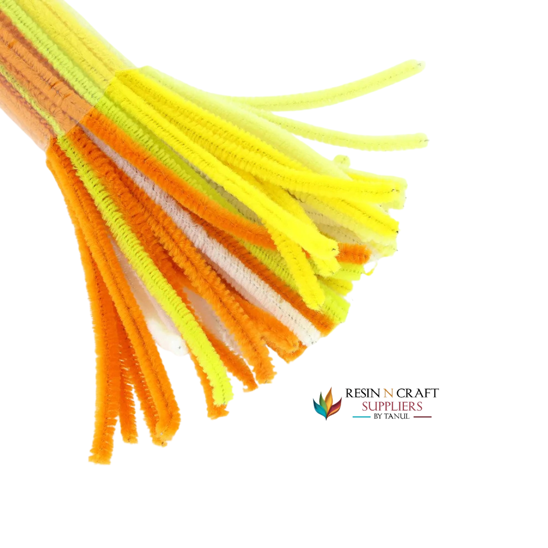 Yellow Pipe Cleaner Mono Chrome (100 Pcs/Pack)