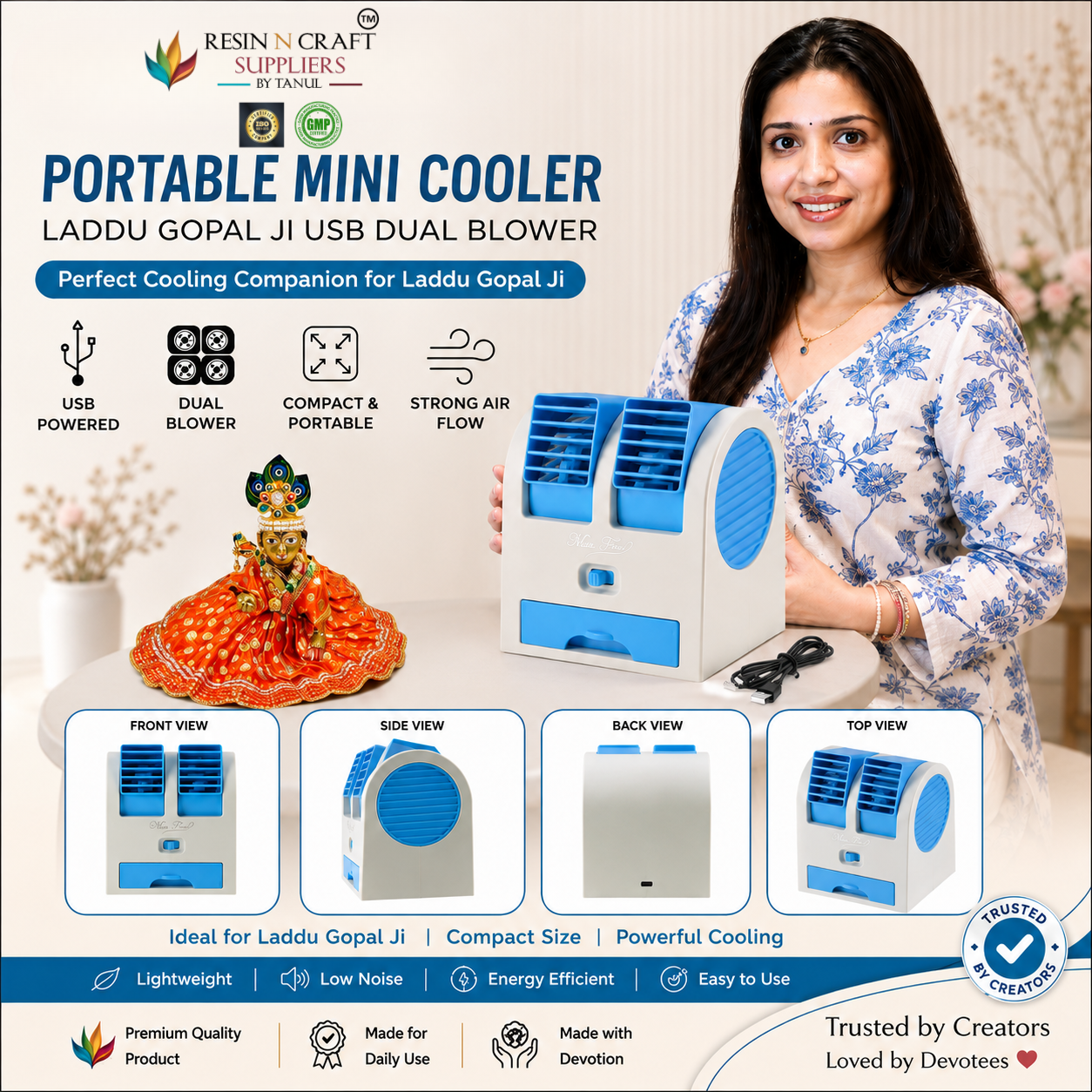 Dual Bladeless Mini Air Conditioner