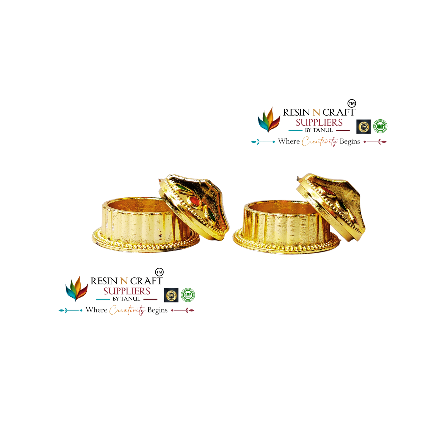 Round Big Katori / Kumkum Vati / Kum Kum Bowl / Decorative Bowl with Cap (Design 1)