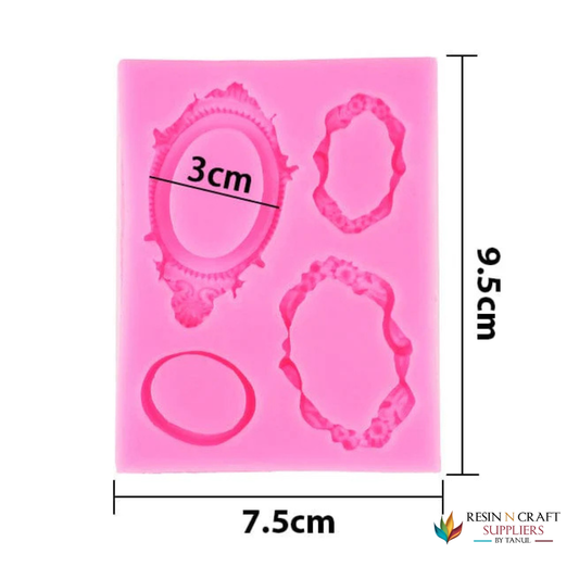 4 Cavity Ornate Mini Frame Handmade Mould