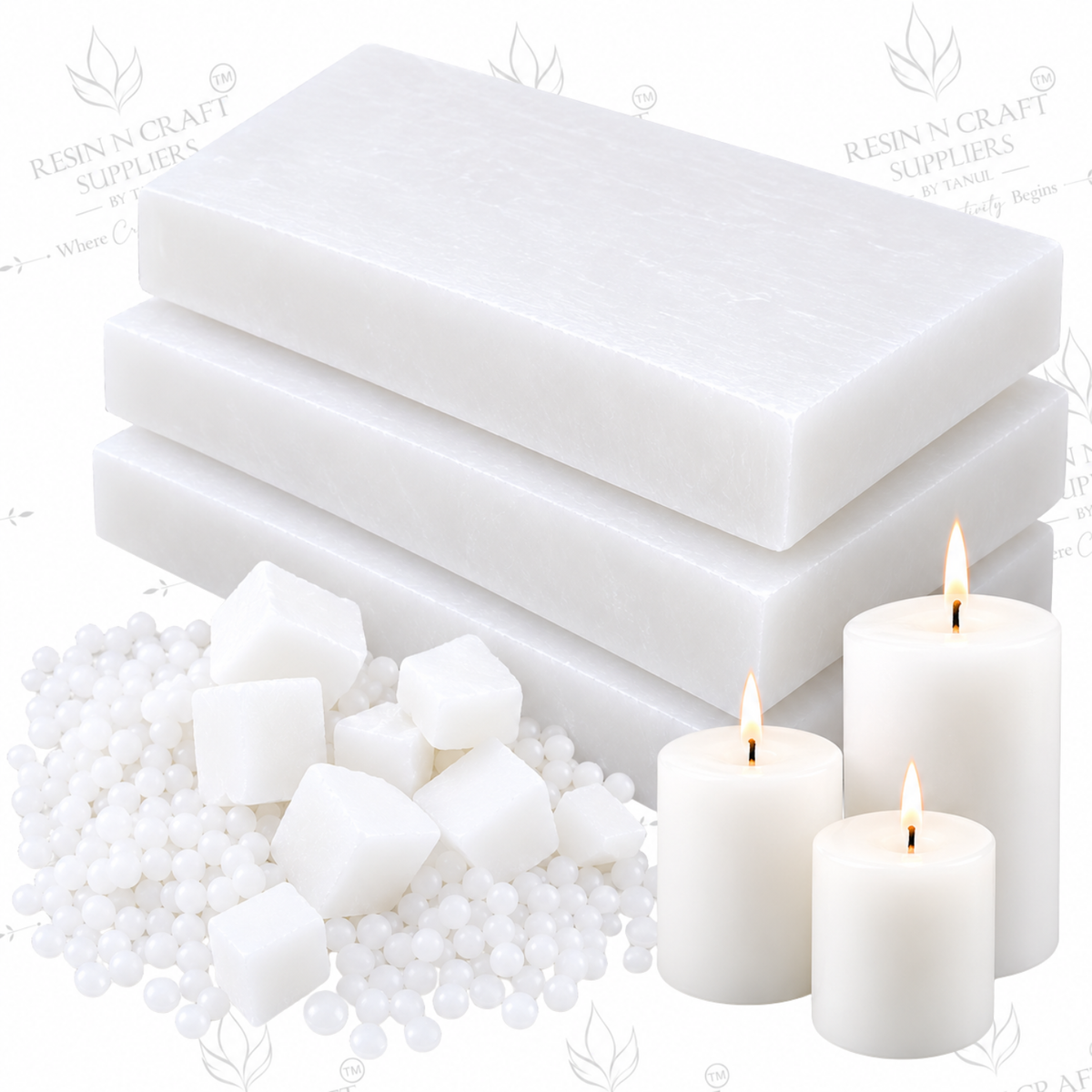 Semi Refined Paraffin Wax for Candle Making Premium  | White Wax for DIY Candles