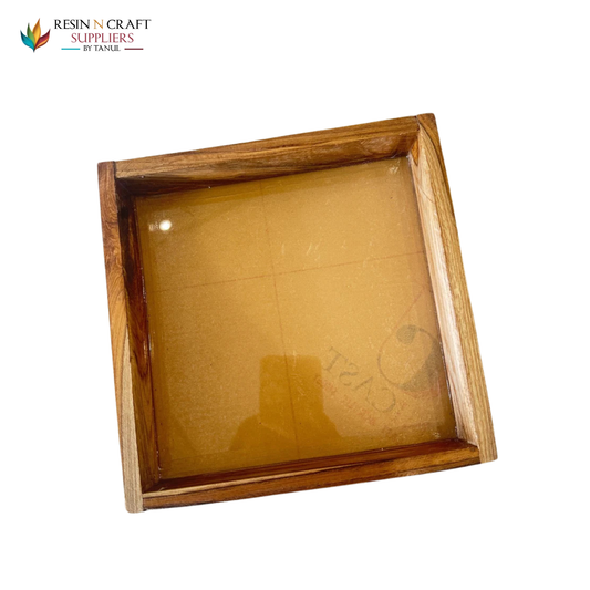 06"X06" Floating Acrylic Frames In Teakwood