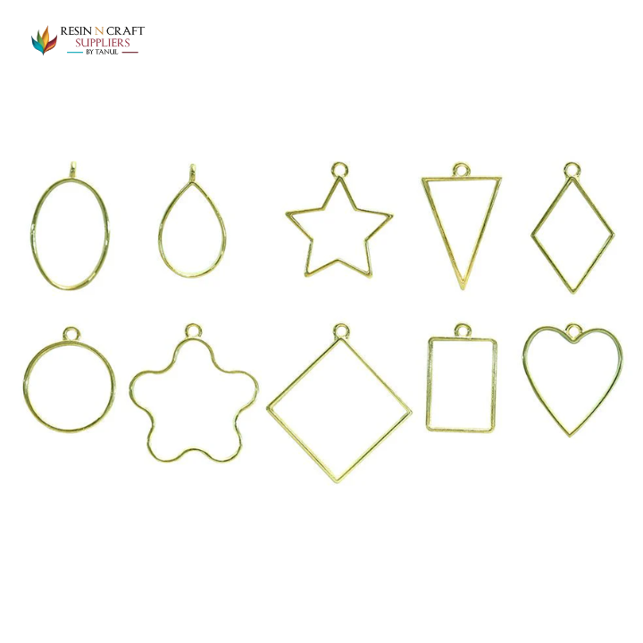 RRI07346 10 In 1 Gold Bezels / Pendant Set (GOLD)