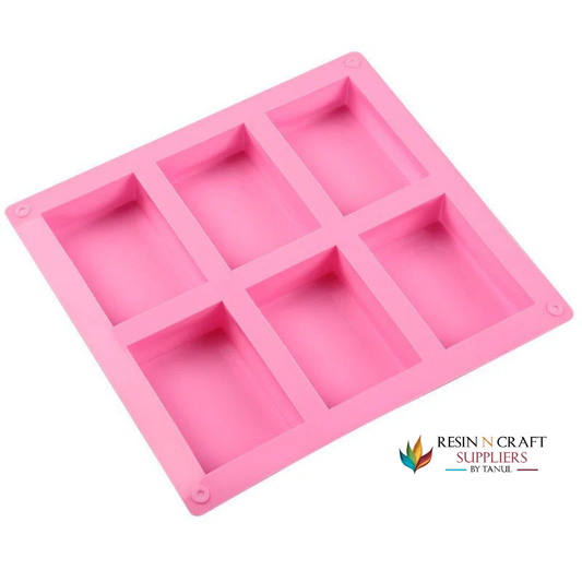 6 Cavity Rectangle Soap Mould