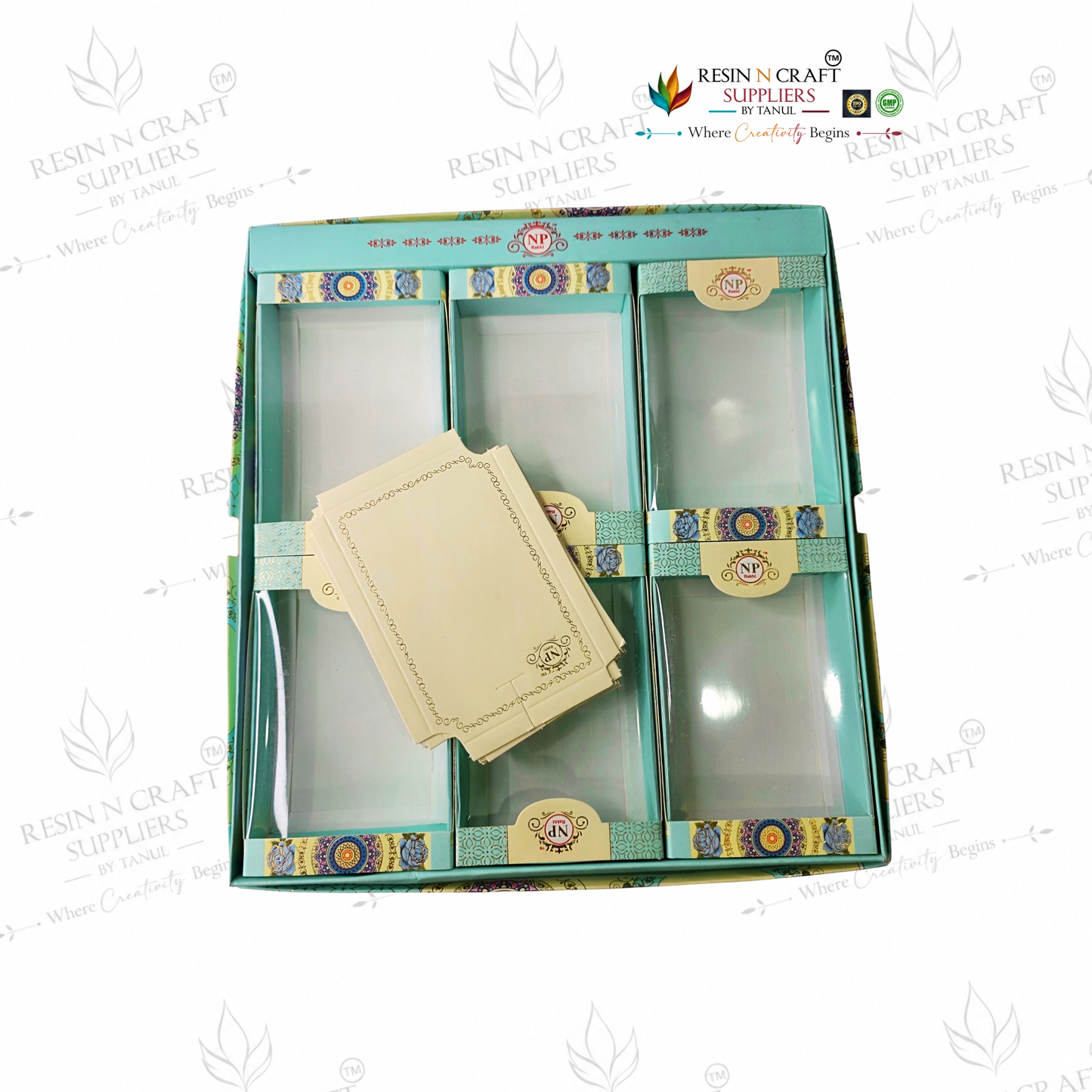 Rakhi / Bracelet Card Box Packing (RKB11) – 06 Box Set for Rakhi Packaging | 5 × 3 Inch