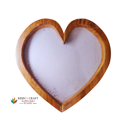 15"×20mm Heart Shape Floating Acrylic Frames In Teakwood