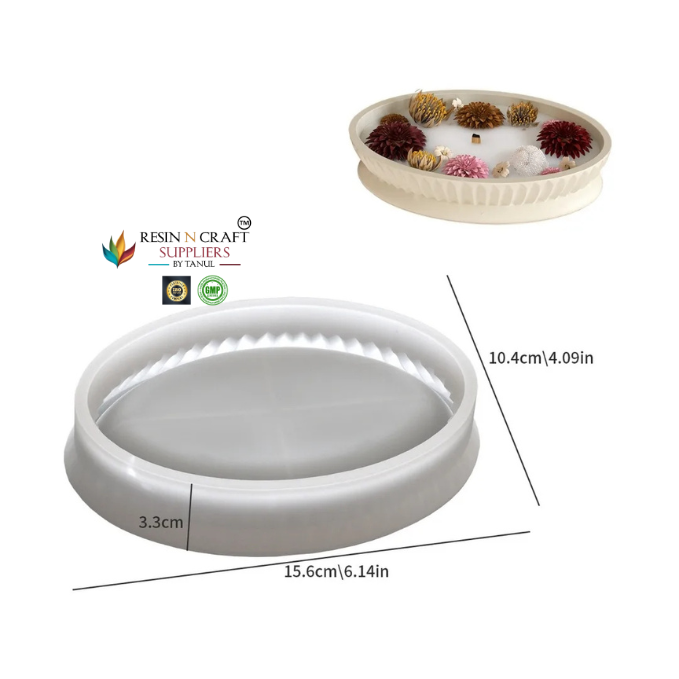 Striped Oval Deep Tray Mold (RRM -0363)