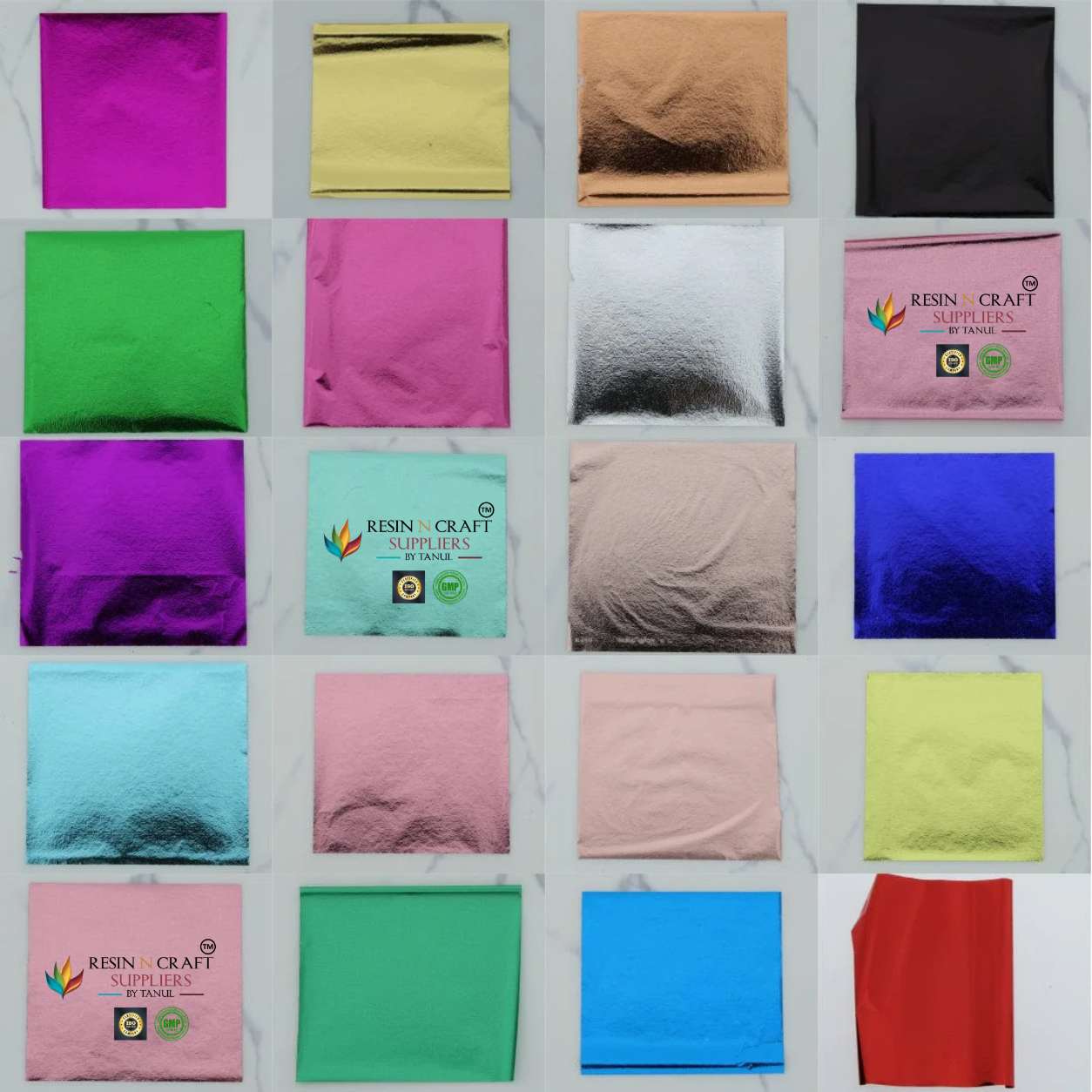 Multi Colour Taiwan Foils (20 Colours × 5 Sheets Each) (RRI07488F)