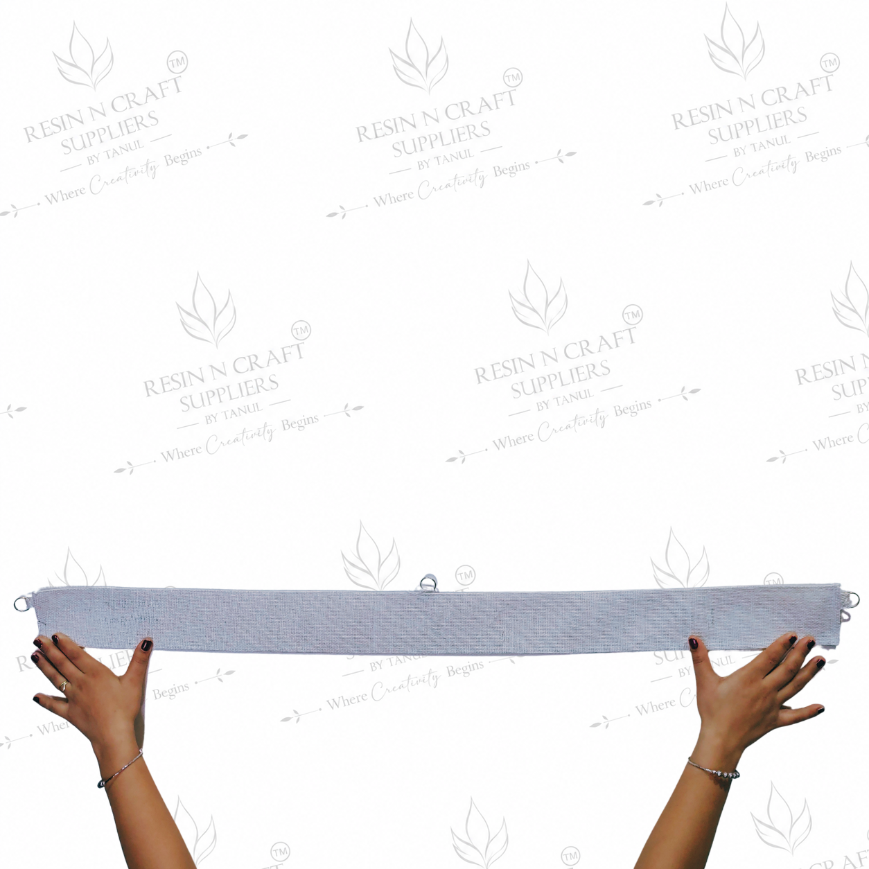 White Jute Fabric Toran Belt – Ready-to-Decorate DIY Bandhanwar Base (40 X 3 INCH)
