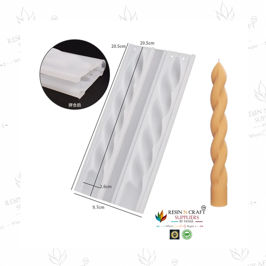 Geometric Spiral Long Pole Candle Mould (RSM1404M)