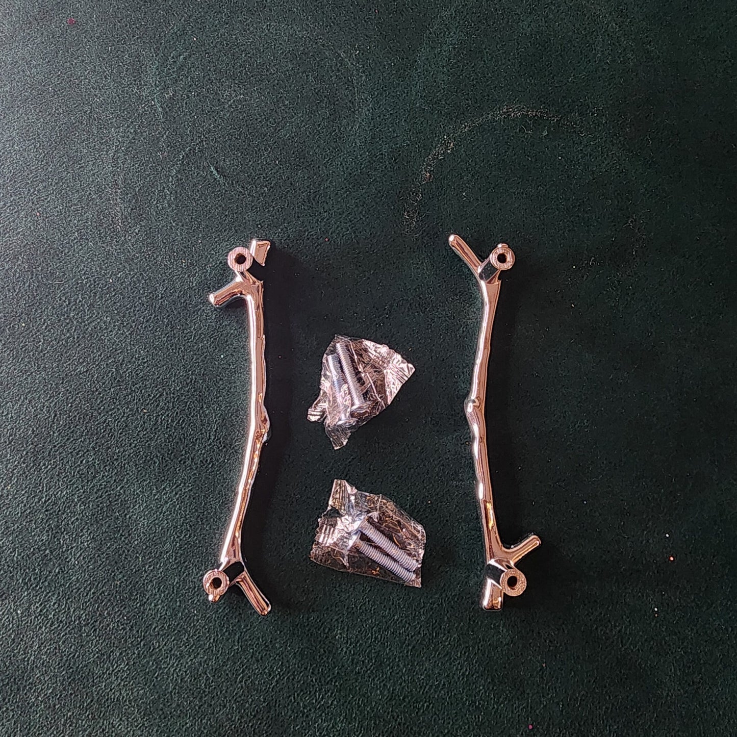 Branch Shape Tray Metal handles - Silver