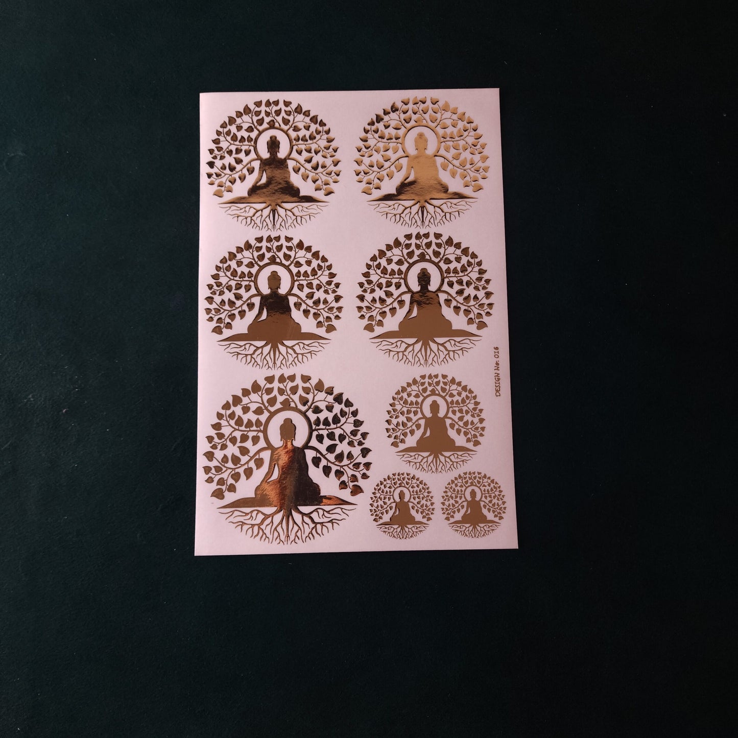 A5 God Embossed Sticker Sheet.