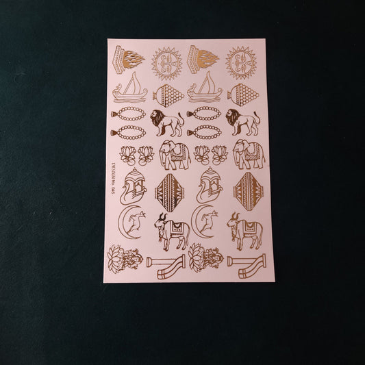 A5 God Embossed Sticker Sheet.