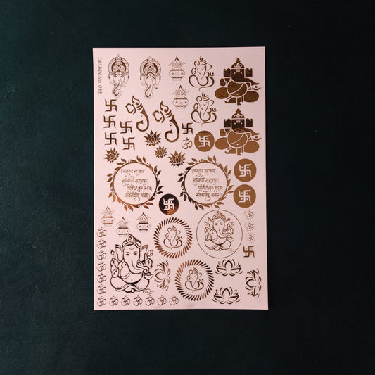 A5 Diwali Embossed Sticker Sheet