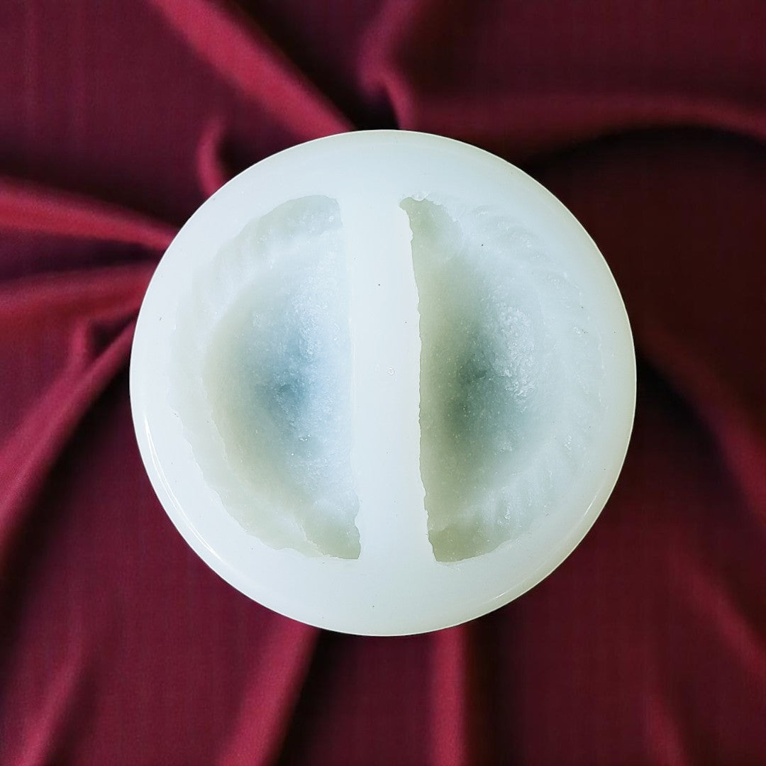 2 Cavity Gujiya Shape Candle Mould