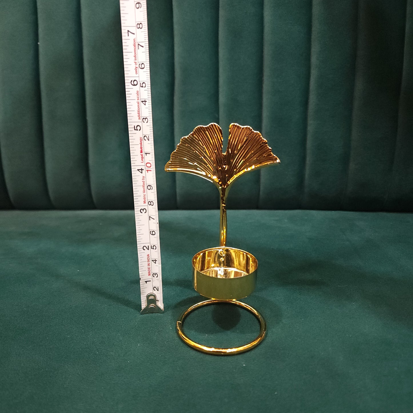 Timeless Ginkgo T-light Stand Holder (Metal)