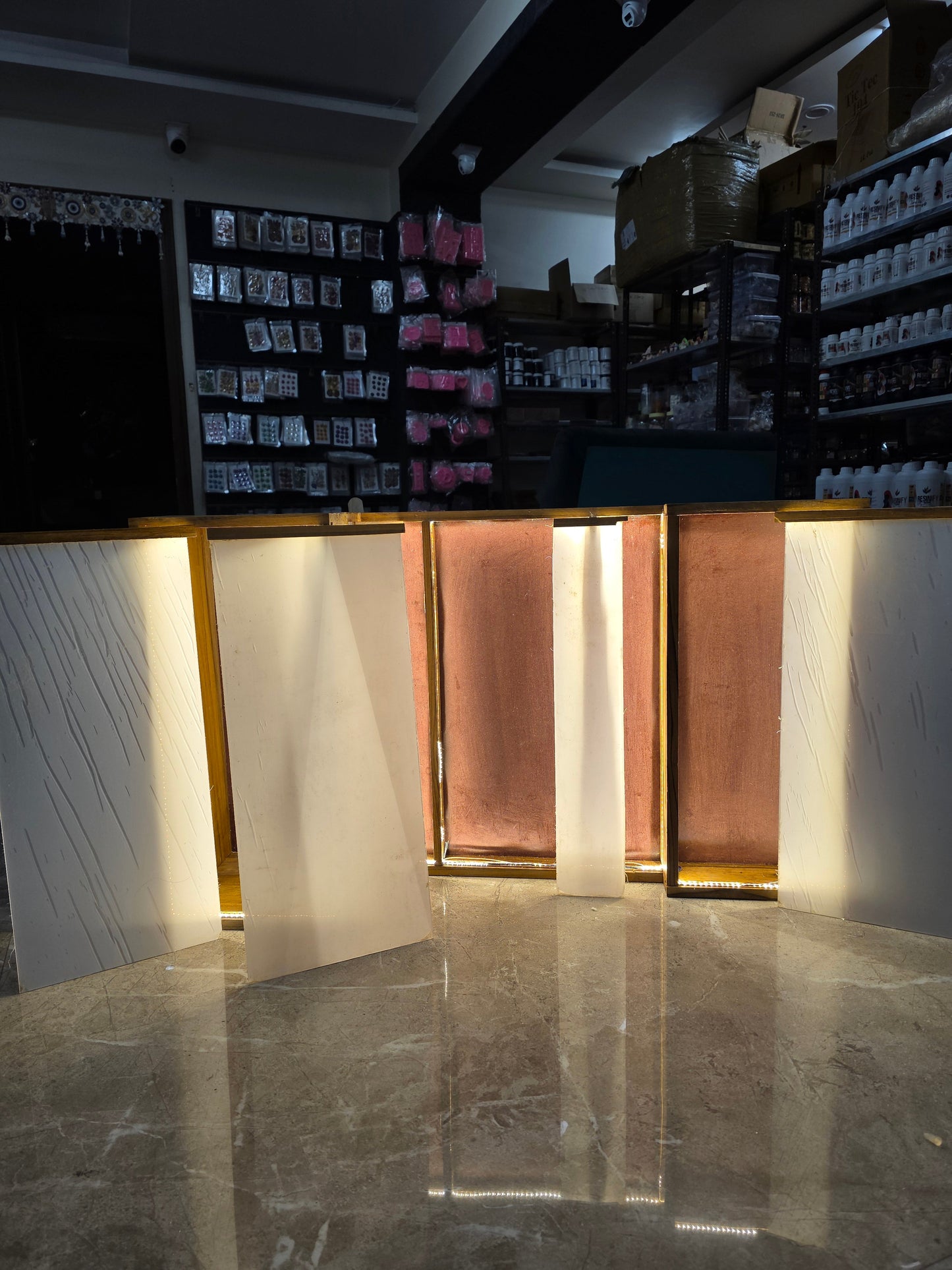 42 x 24  Inch With LED Light MDF BASE , Teakwood & Acrylic Slider