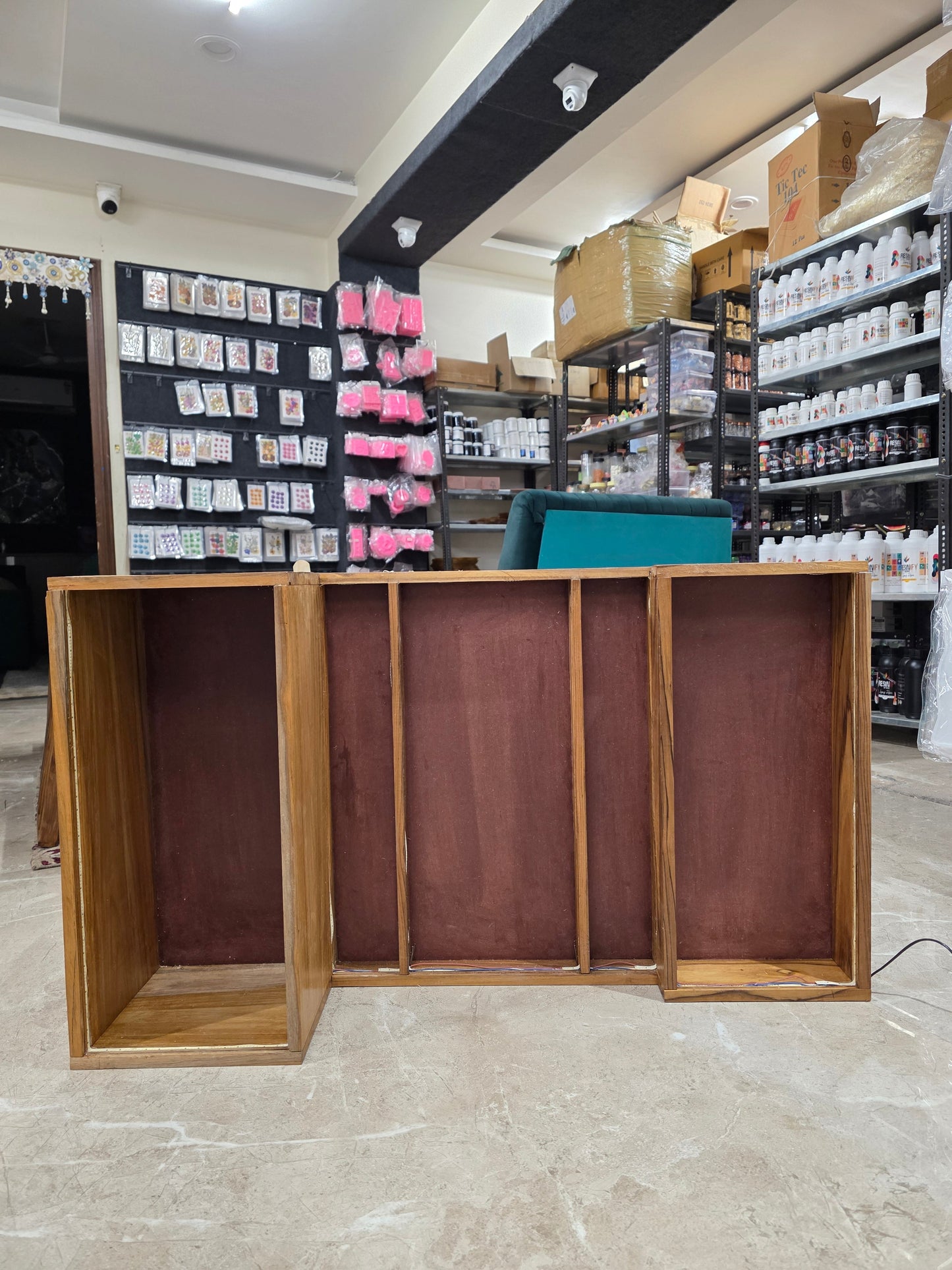 42 x 24  Inch With LED Light MDF BASE , Teakwood & Acrylic Slider
