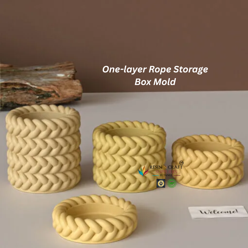 One-layer Rope Storage Box Mold – Premium Silicone Organizer & Candle Holder Mold RDI-RRM-0422M