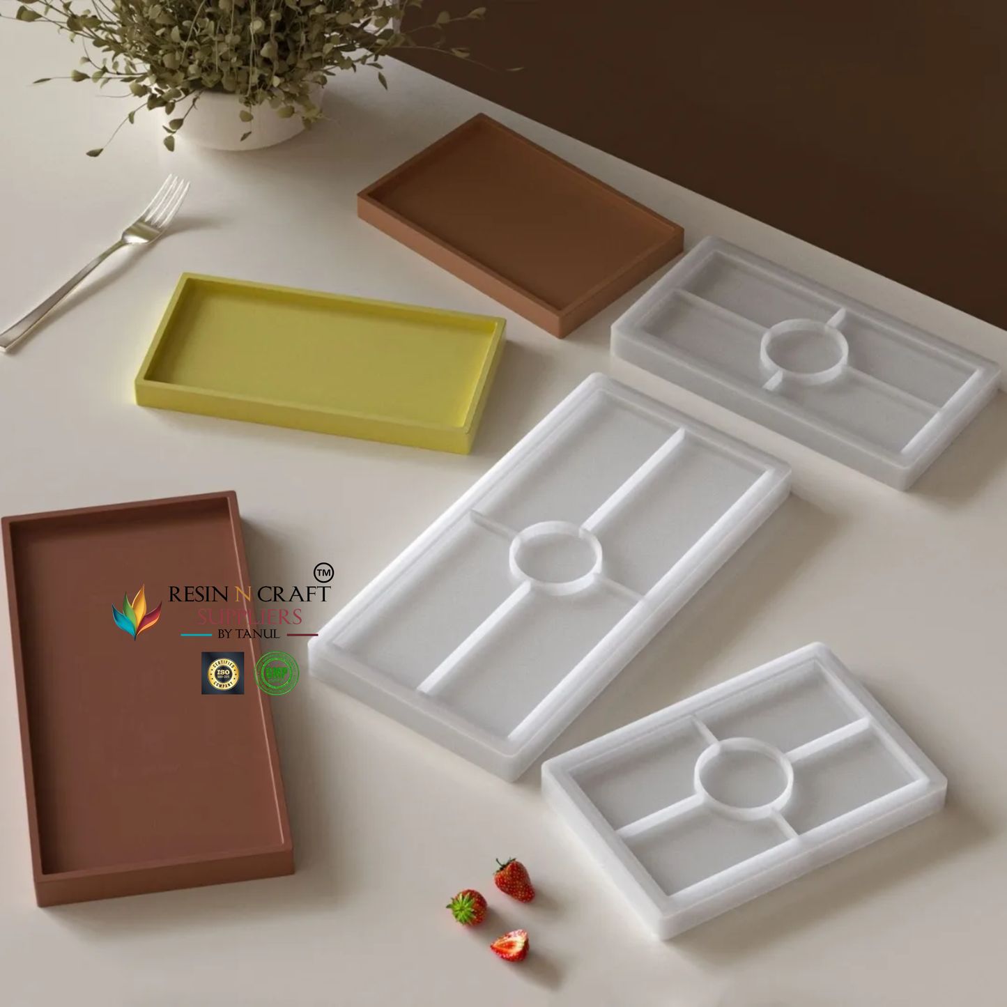 Large Rectangular Resin Tray Mould – Multipurpose Serving & Organizer Plate Silicone Mold
