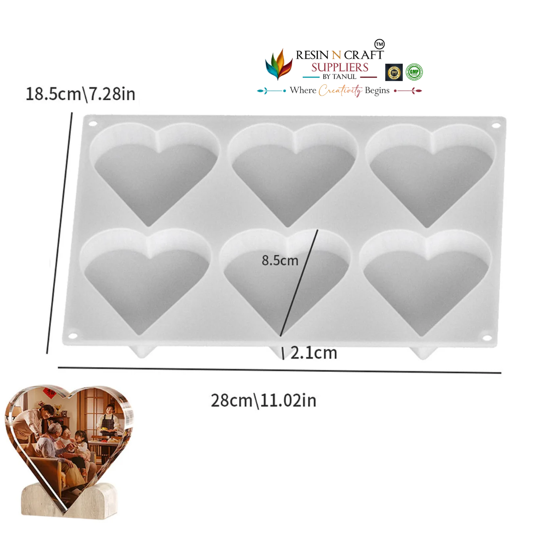 6 Cavity Heart Shaped Mould (RSM1385M)