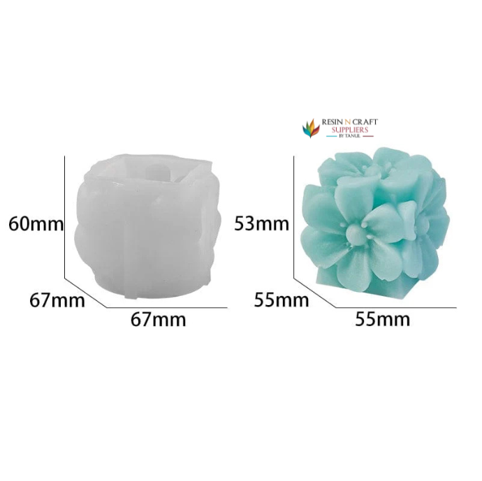 Flower Cube Handmade Mould For Candle