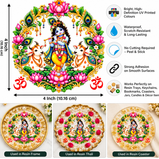 Round Shaped 04"X04" Color Peel & Stick UV DTF Sticker – A6 Size (UVS - 235)