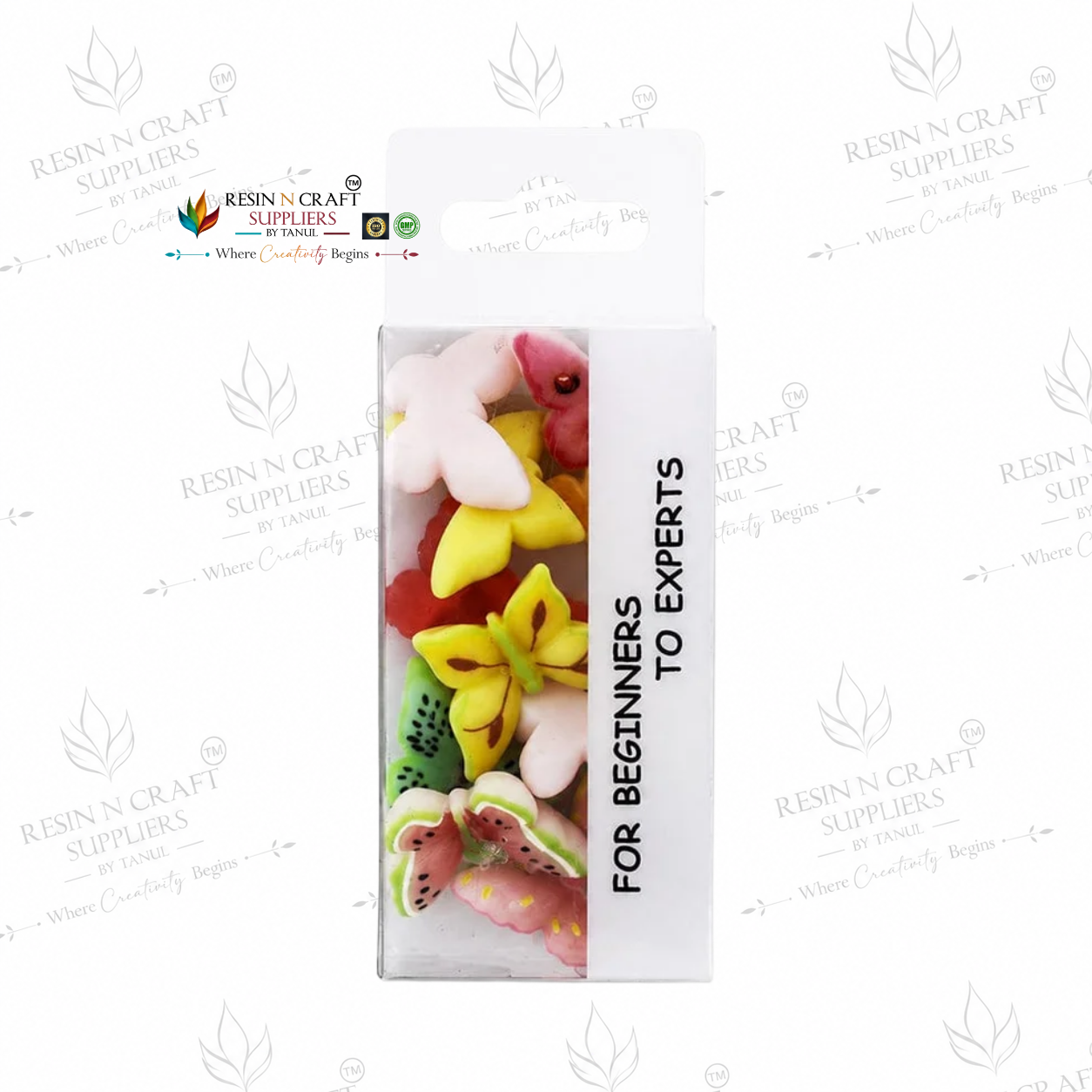 3D Fruit Print Butterfly Embellishments Pack – Assorted Resin Charms for Resin Art, Craft & DIY (RFM001A)