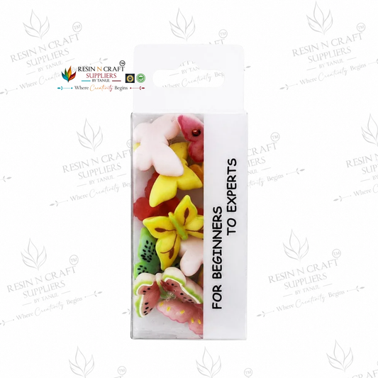 3D Fruit Print Butterfly Embellishments Pack – Assorted Resin Charms for Resin Art, Craft & DIY (RFM001A)