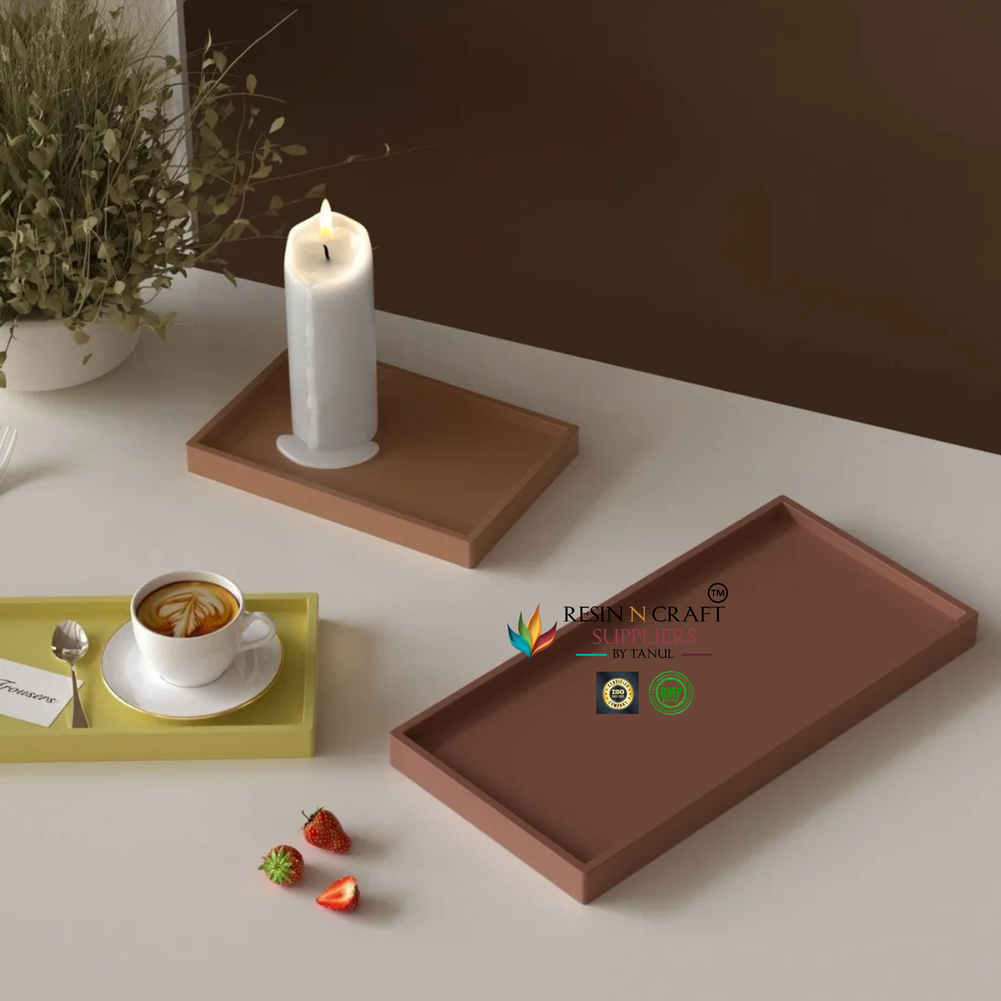 Large Rectangular Resin Tray Mould – Multipurpose Serving & Organizer Plate Silicone Mold