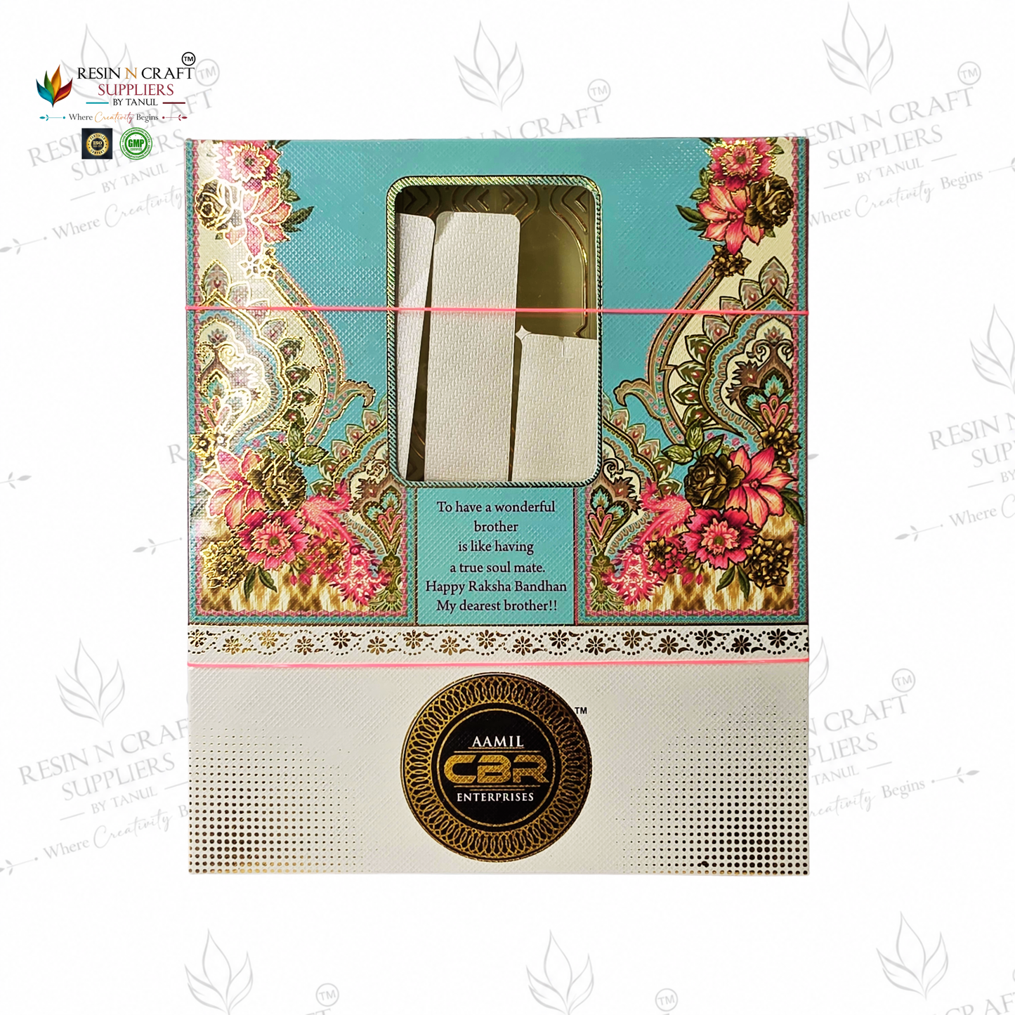 Rakhi / Bracelet Card Box Packing (RKB06) – 12 Box Set for Rakhi Packaging | 4 × 1.5 Inch