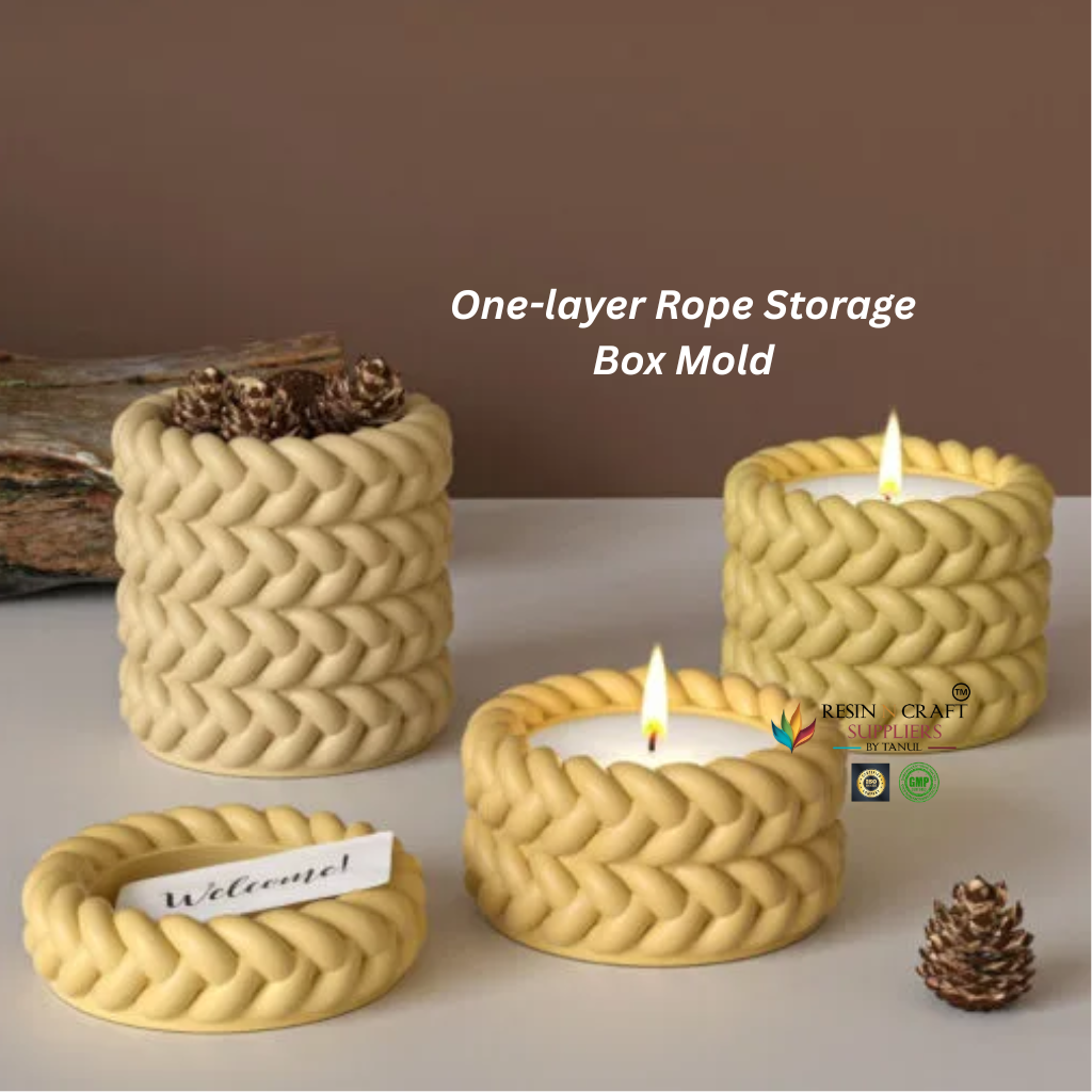 One-layer Rope Storage Box Mold – Premium Silicone Organizer & Candle Holder Mold RDI-RRM-0422M