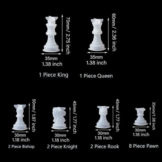 16 in 1 Chess Game Pieces Mould (RSM0226M)