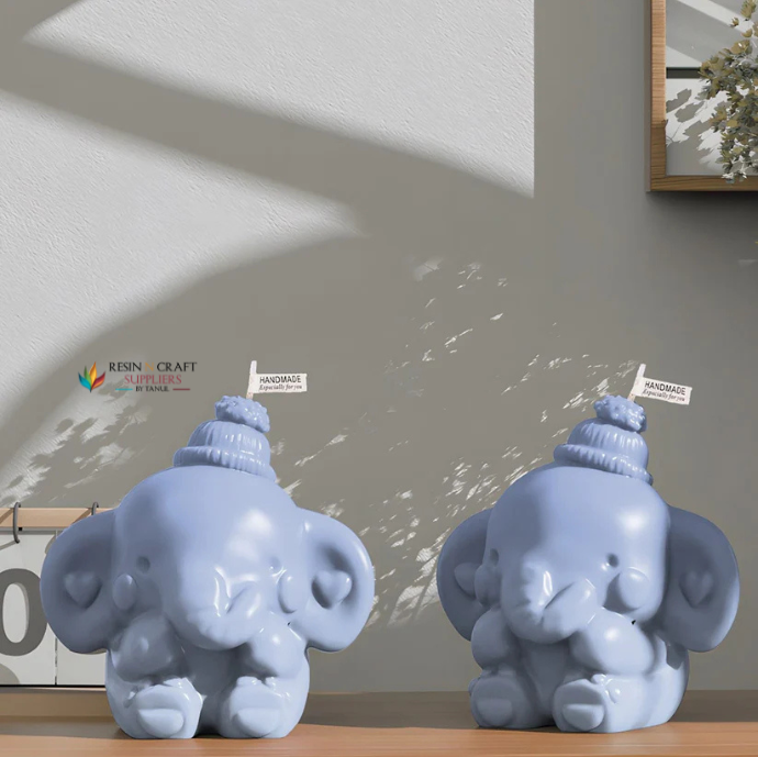 3D Cute Elephant Candle Mould