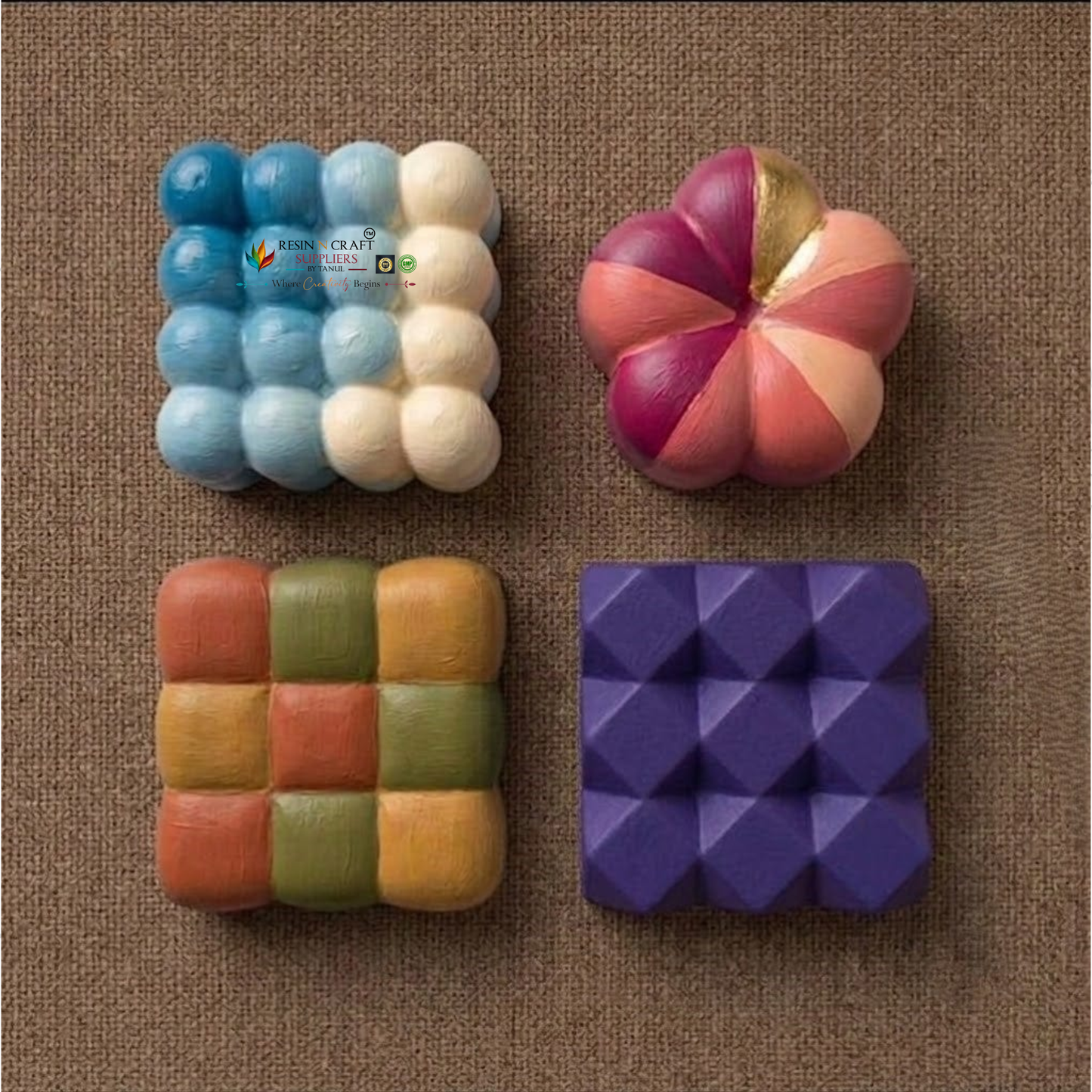 Rubic cube/ Bubble Candle Mould for DIY Concrete Art, Resin Crafts, Soap Making & Cake Making Silicon Mould (RSM1476M)