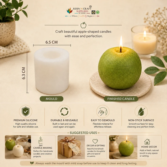 Guava Shape Silicone Candle Mould – 6.5 × 6.3 cm | DIY Fruit Candle Making (RIHM027M)