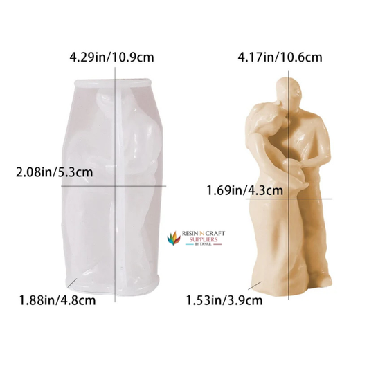 Romantic Embrace Couple Candle Mould