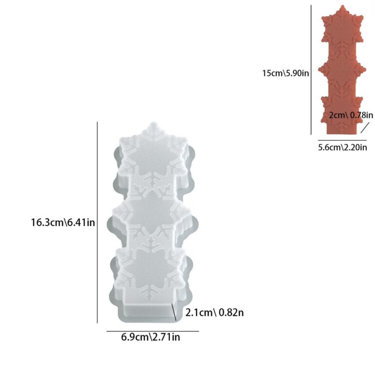 Three-Snowflake Pillar Candle Mold – G (RSP 101)
