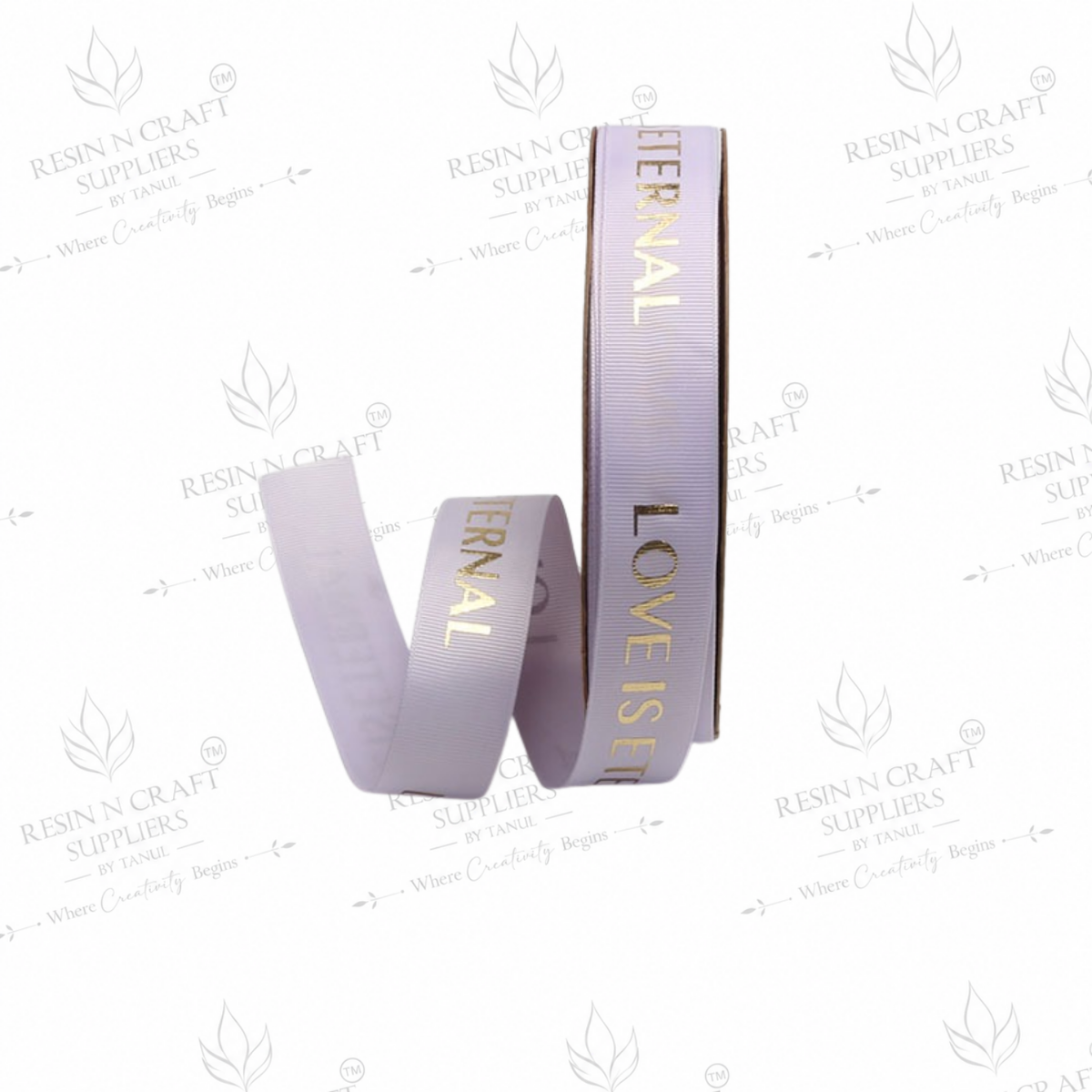Eternal Love Lavender Letter Hot Stamping Ribbon 2.5cm × 30m – MG2518B
