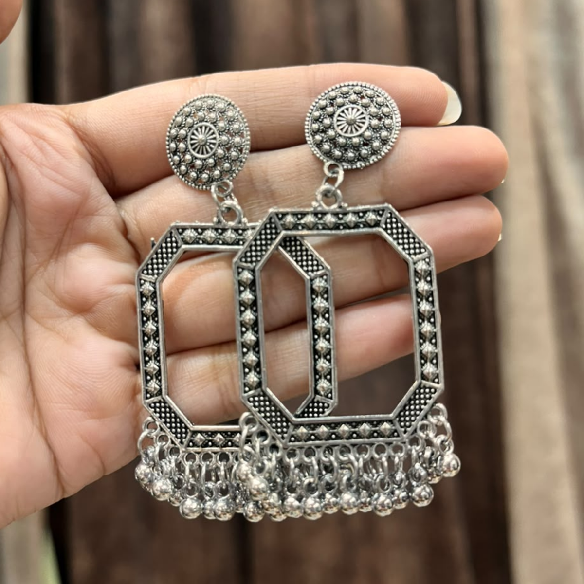 Silver Earring Bezel / Jumkha Without Beads