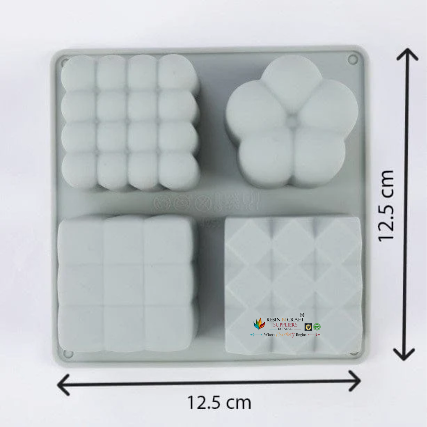 Rubic cube/ Bubble Candle Mould for DIY Concrete Art, Resin Crafts, Soap Making & Cake Making Silicon Mould (RSM1476M)