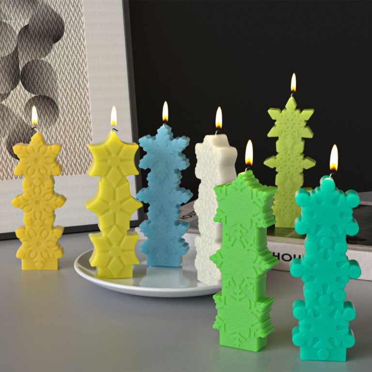 Three-Snowflake Pillar Candle Mold – G (RSP 101)