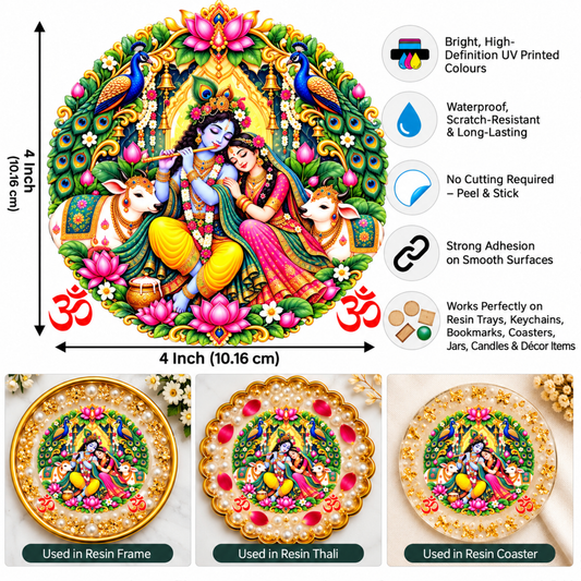 Round Shaped 04"X04" Color Peel & Stick UV DTF Sticker – A6 Size (UVS - 225)