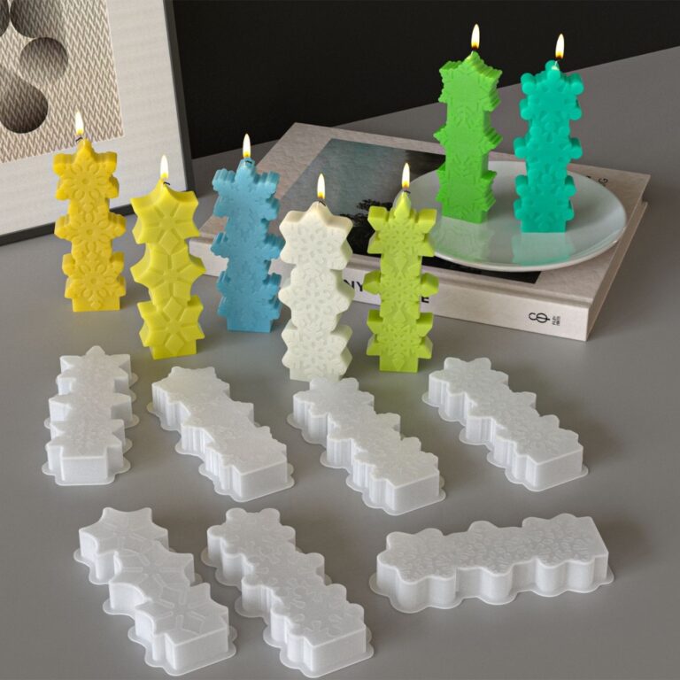 Three-Snowflake Pillar Candle Mold – G (RSP 101)