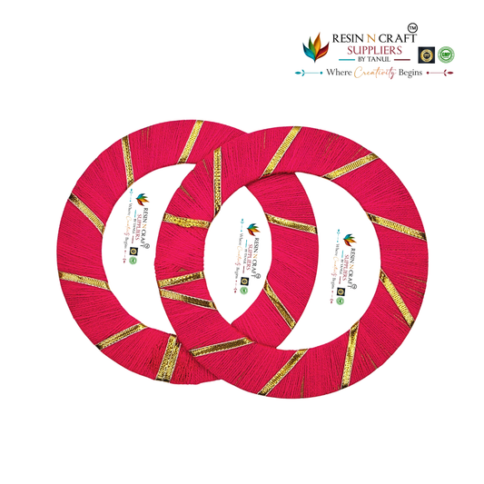 Traditional Plater Ring (Pink) / Cloth + Gold Ribbon Ring