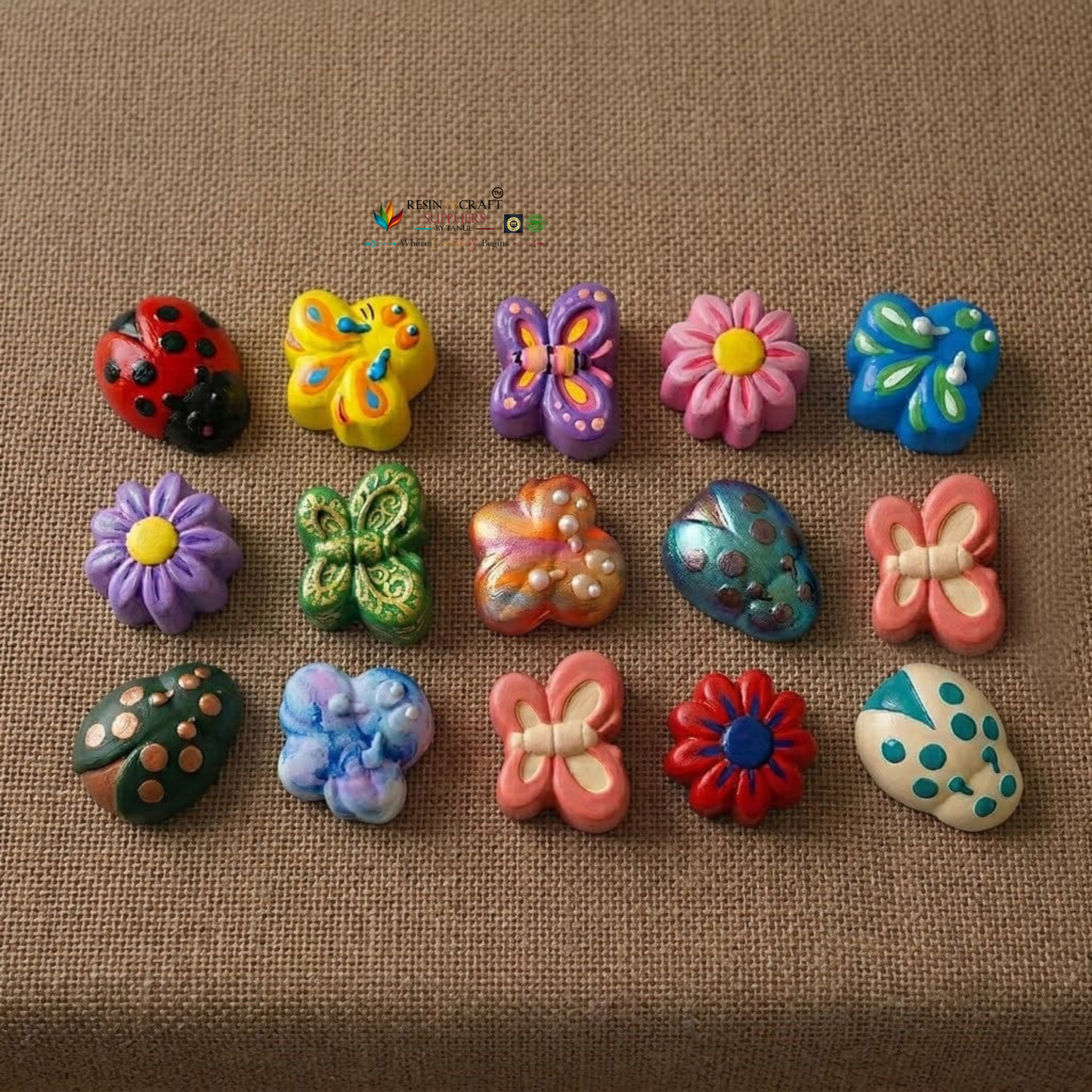 15 cavity Insect and Animal Mould For Chocolate, Cake, Soap, DIY Concrete Art, Resin Crafts, Making Silicon Mould (RSM1479M)