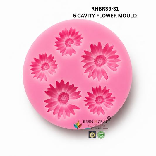Daisy Mix Flower Mould 5 Cavity – RHBR39-31M