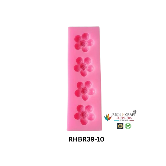 4 Cavity Classic Flower Silicone Mold (RHBR39-10M)