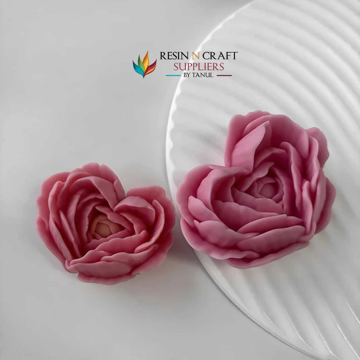 Heart Rose Mold For Candle (RWCM554)