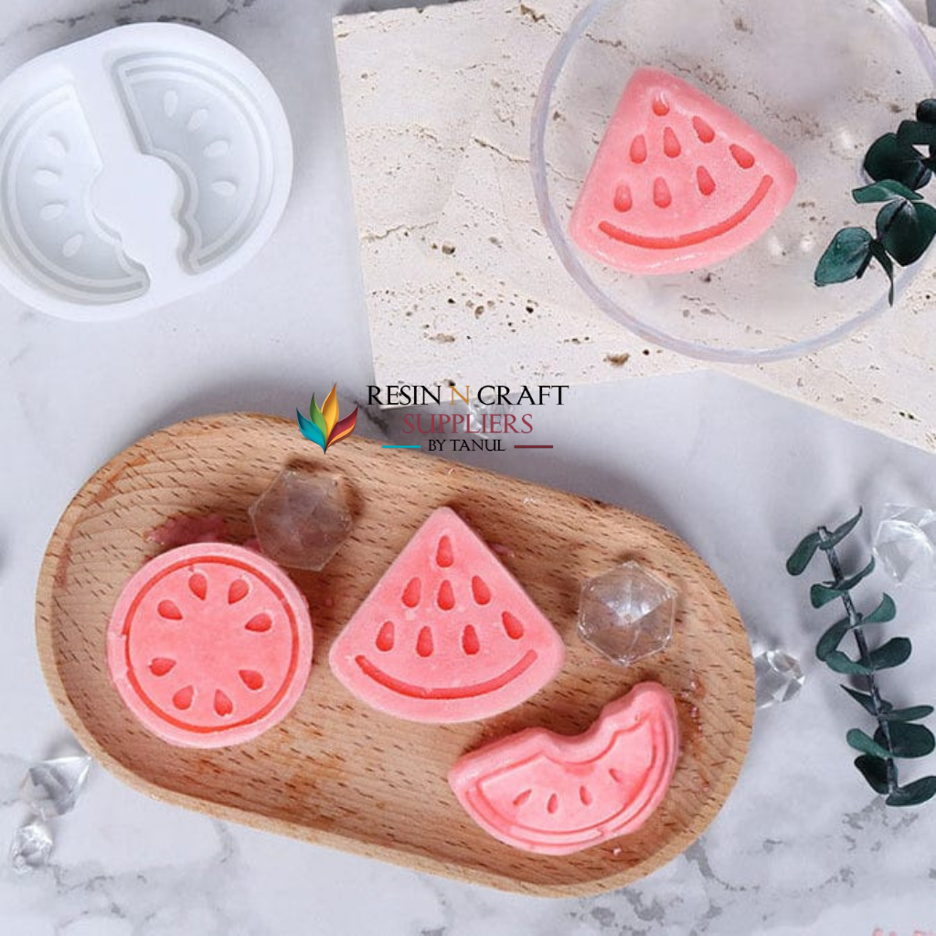 2 Cavity Watermelon Slice Soap & Candle Mould